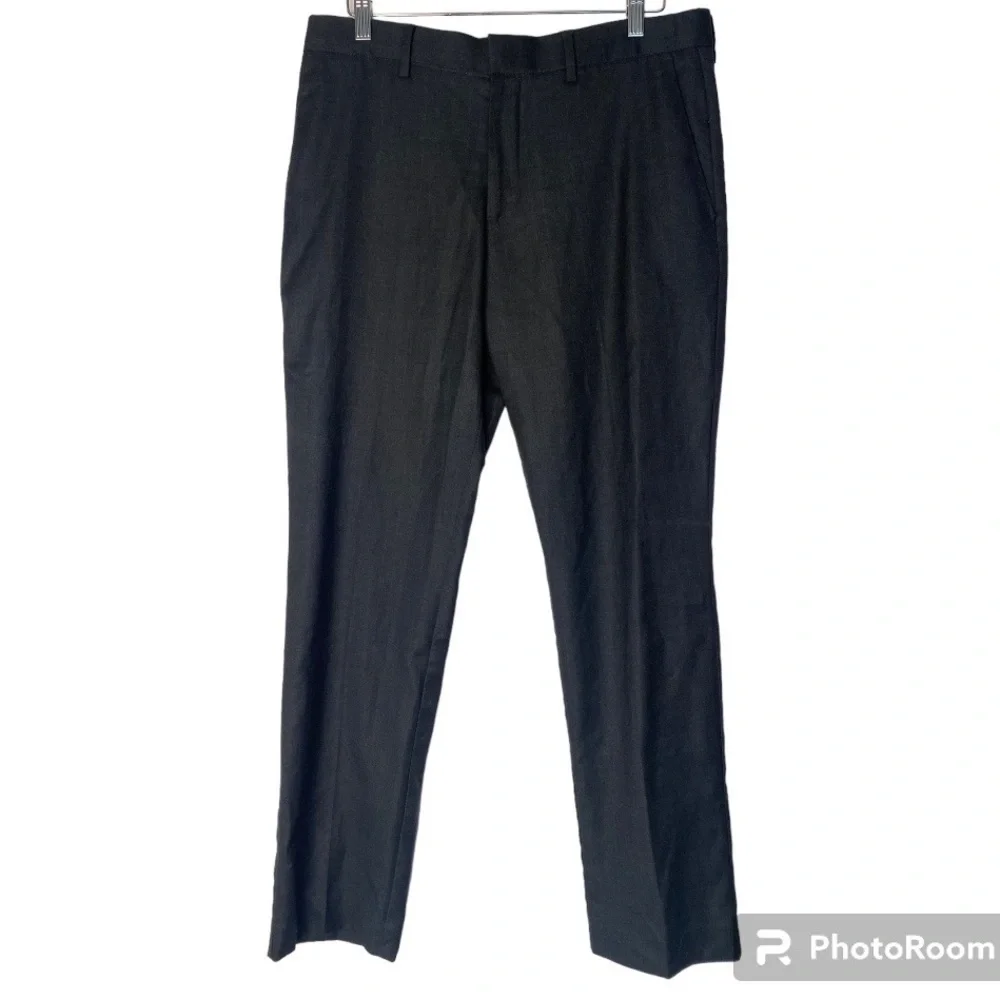 PERRY ELLIS SLIM FIT STRAIGHT LEG BLACK PANTS SIZE 33x30